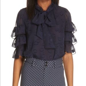Rebecca Taylor Tulip Clip Ruffle Blouse